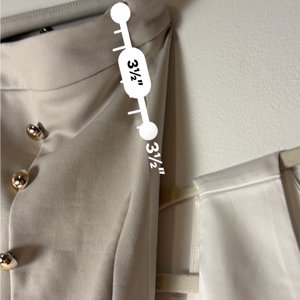 Chic Cream High-Waisted Skinny Pants - Picture 8 of 14